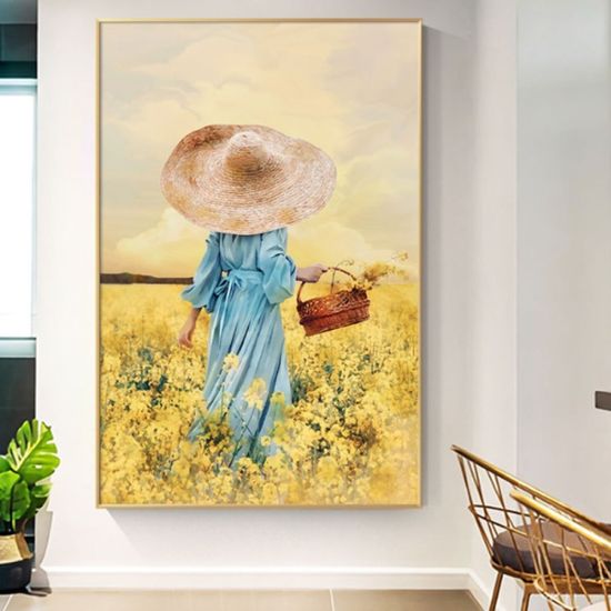 명화 그림액자 (100x150cm) (꽃밭의 소녀)