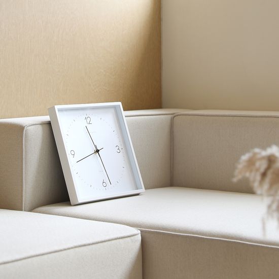 무아스 모던프레임 스퀘어 무소음 벽시계 거실시계