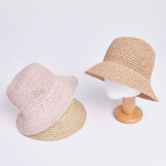 여름니트모자 크로세R 라피아버킷햇(WF61651)