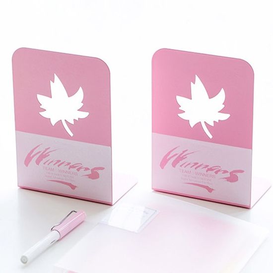 L형 미끄럼 방지 스틸 북엔드 2개 세트