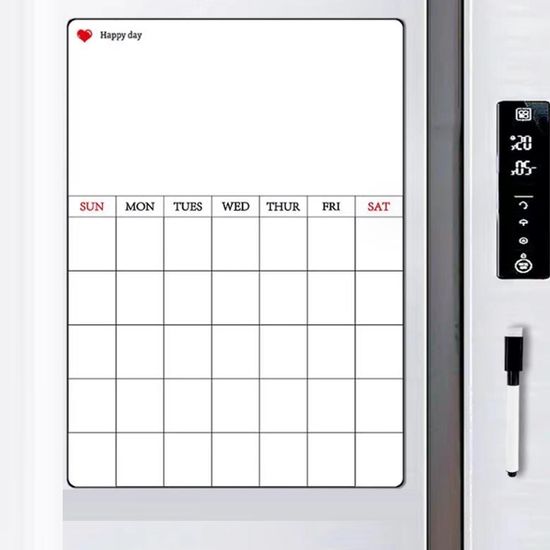 냉장고 자석 달력(펜 포함) 화이트보드 스케줄