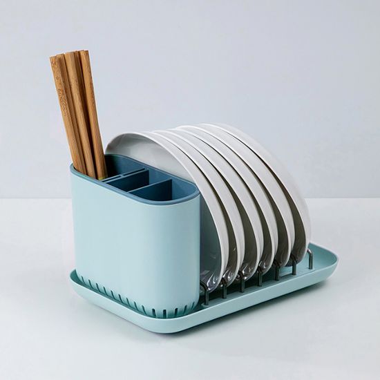 파인홈 수저꽂이 식기건조대 (블루) 그릇 접시 건조