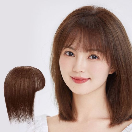 볼륨살롱 앞머리 정수리가발(30cm) (오렌지브라운)