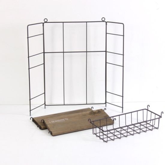 가든 3단 높이조절 빈티지 철제 선반