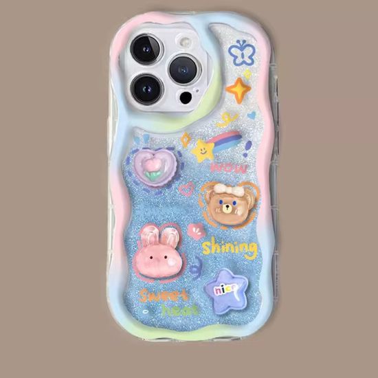 갤럭시 s23 s22 s21 동물 레진 데코덴 펄 물결 케이스