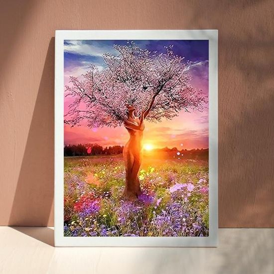 골피아 DIY 그림그리기 유화 40x40cm, 아름다운 나무