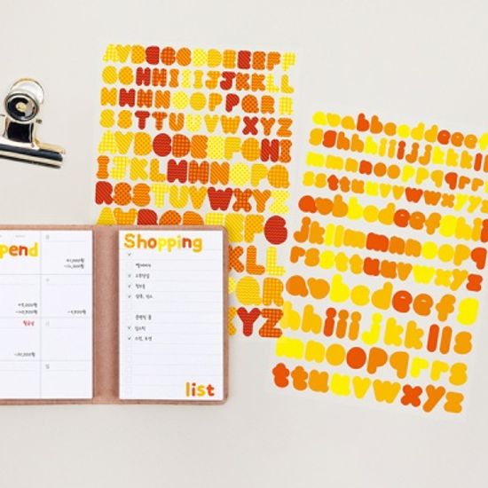 컬러풀 알파벳 스티커 세트