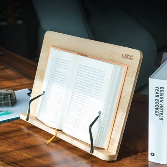 레토 6단 각도조절 접이식 원목 독서대 LRB-B01