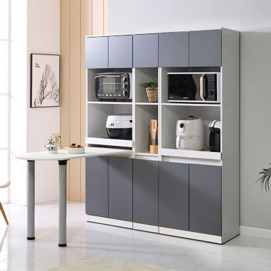 루블린 주방 수납 식탁 렌지대+틈새장 세트 A (착불)