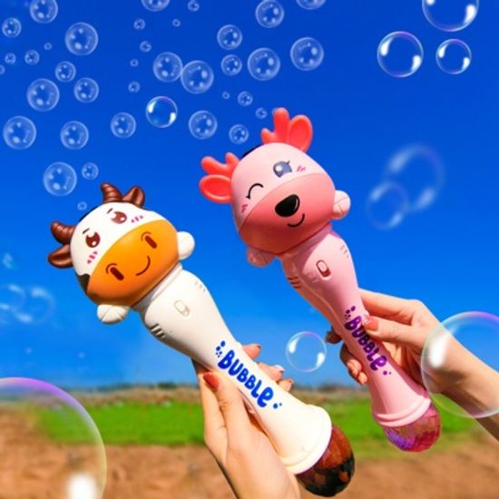 캐릭터 버블 봉 스틱 LED 뮤직 마법봉 자동 비눗방울