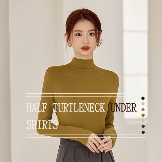 [1+1+1]기모 반폴라넥 포근한 터틀넥/셔링넥