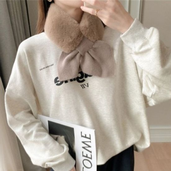 [1+1] 니트 리본 소프트 에코퍼 머플러