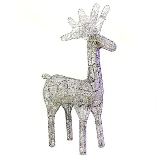 50cm LED 실버 반짝이 크리스마스 대형 사슴장식