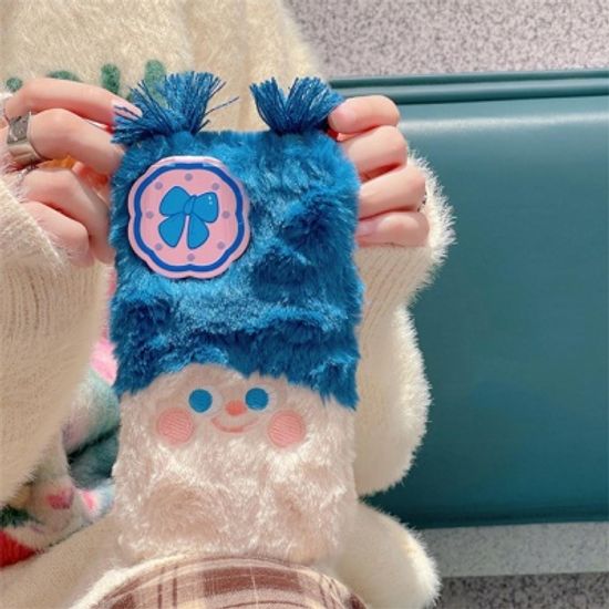 아이폰 14 13 12 11 인형 거울 보호캡 겨울 털 케이스