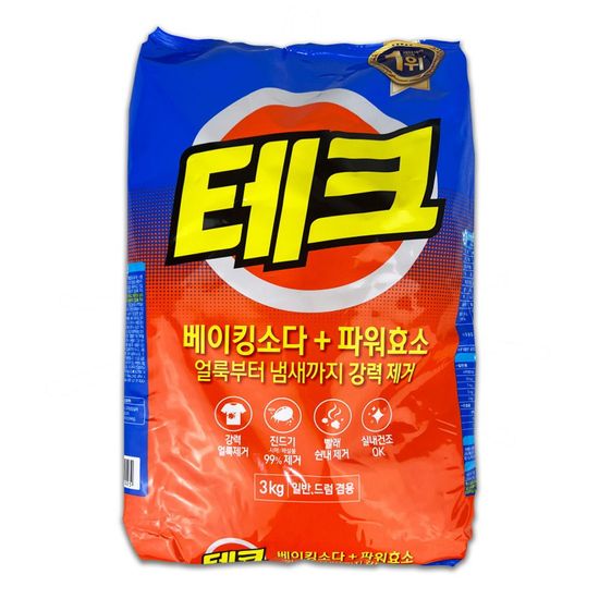 테크 베이킹소다+파워효소 분말세제 3kg -O(WB099AF)