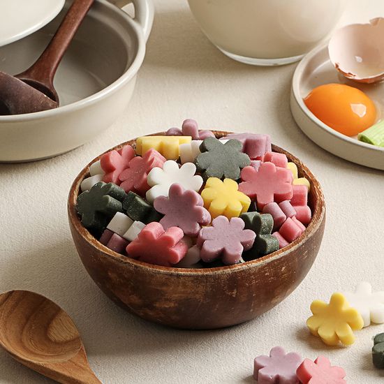 [100%국산!] 햅쌀로 만든 오색 꽃떡국떡 500g