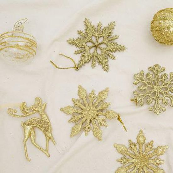 24 골드 눈꽃 장식 (2set)