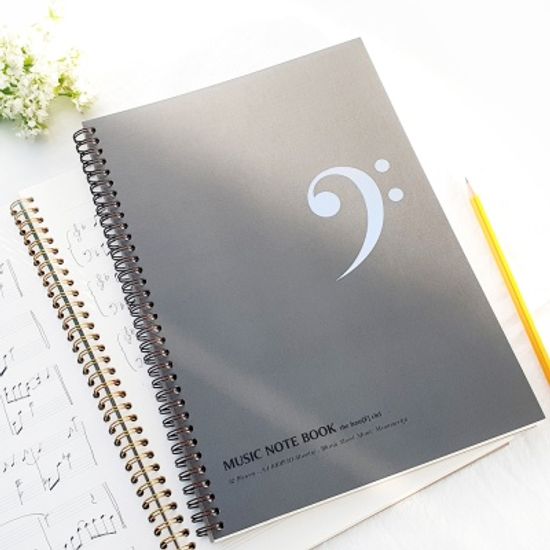 A4 음악노트(작곡노트,오선노트) 60매 - 낮은음자리표