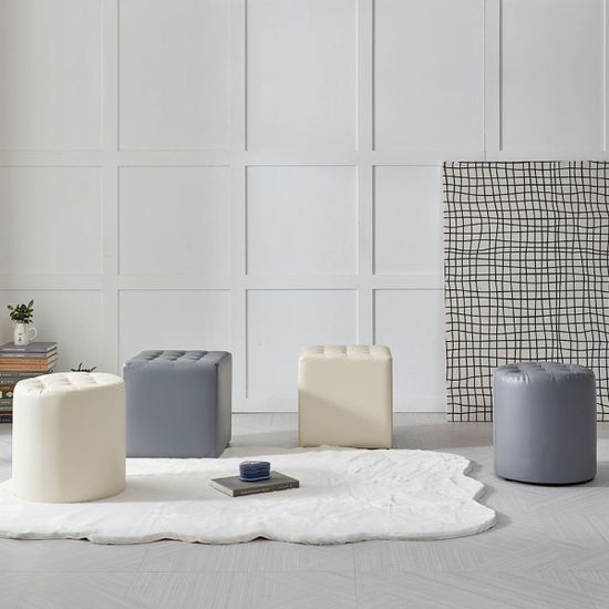 에스미 스툴 인조가죽 심플 높은 화장대 보조 의자