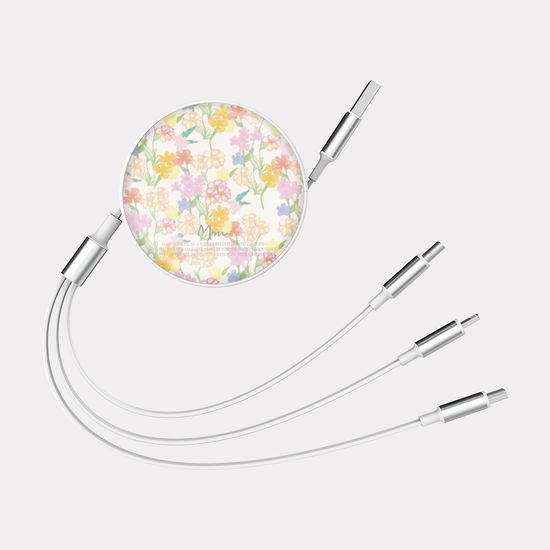 blooming aura 디자인 [릴 타입 충전 케이블]