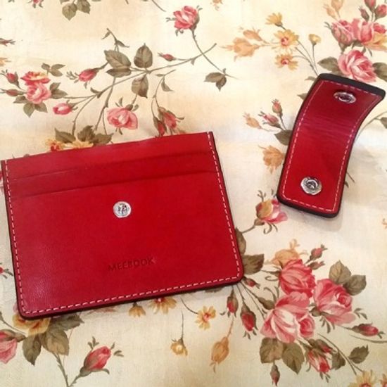 천연 소가죽 디태쳐블 카드지갑