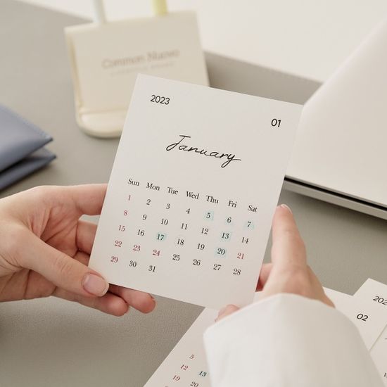 2023 누보 캘린더 탁상달력 미니 엽서 책상 달력
