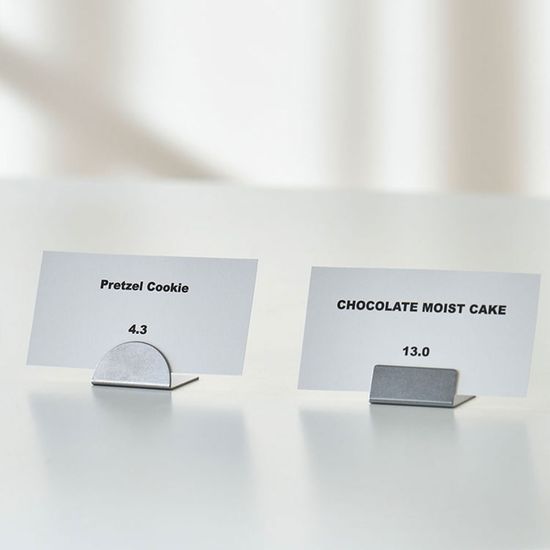 실버 메탈 자석 스탠드 가격표 메모꽂이 네임택