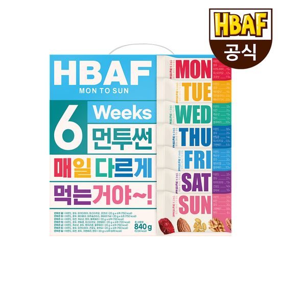 HBAF 바프 하루견과 먼투썬 6주