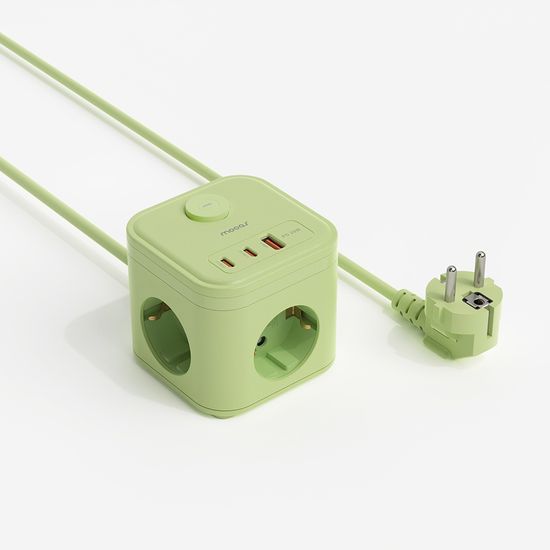 무아스 마카롱 3구 USB 고용량 멀티탭 케이블1.5m