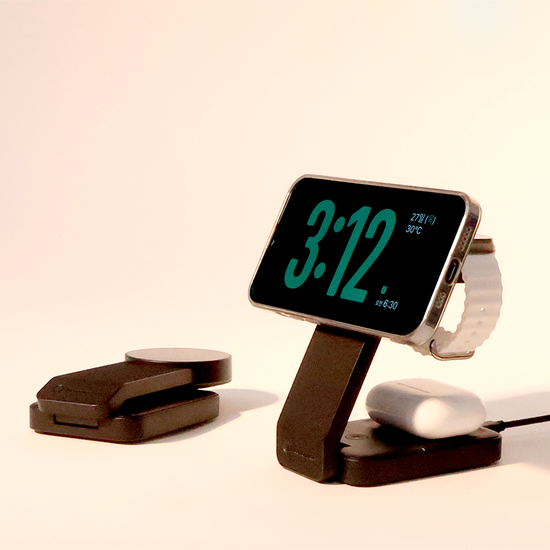 이코노미쿠스 qi2 접이식 3in1 무선 맥세이프 충전기 