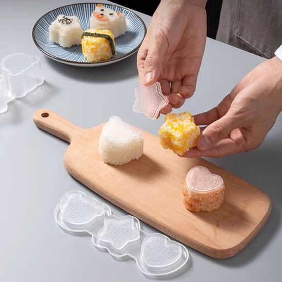 3구 주먹밥틀 소풍 유아 도시락 만들기 별 하트 L153