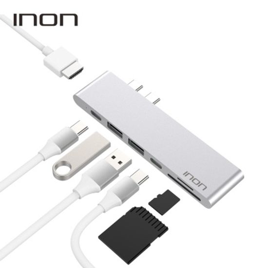 아이논 USB 3.0 C타입 듀얼 7in1 멀티허브 IN-UC310C