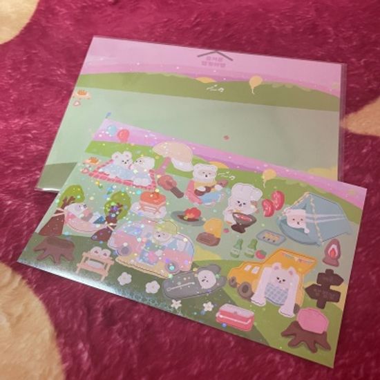 [우당탕탕스토어-가로스티커] 즐거운 캠핑여행