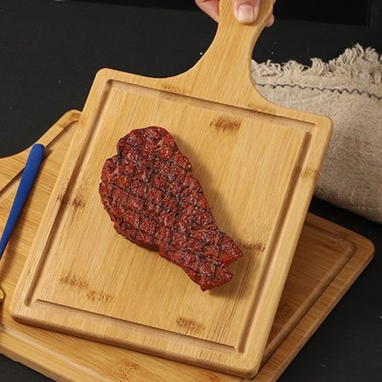 대나무 손잡이 피자트레이(사각형) 플레이팅도마