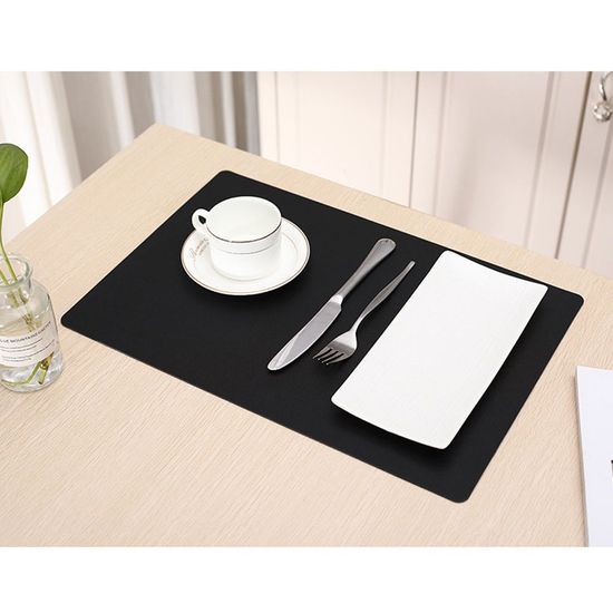 [쿠킹홈]모던 양면 가죽 테이블매트(블랙+레드)