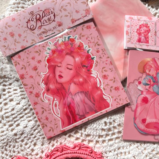 디어로즈 인물 사각스티커 - 로즈