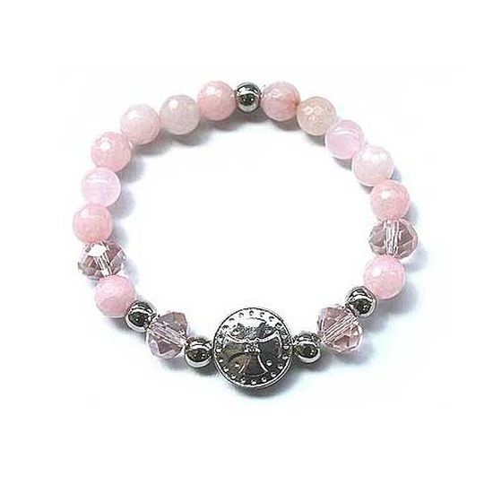 핑크 착색옥 여성 향기 원석 팔찌(W356770)