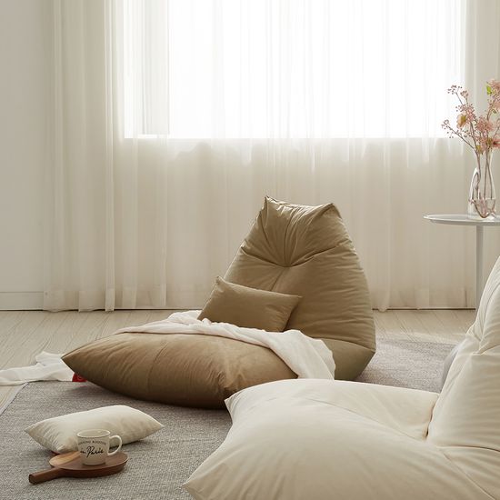 보니타빈백 대형 파우치 SP202 스웨이드 [풋스툴세트]