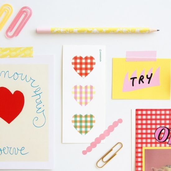 Make Sticker 체크패턴 스티커