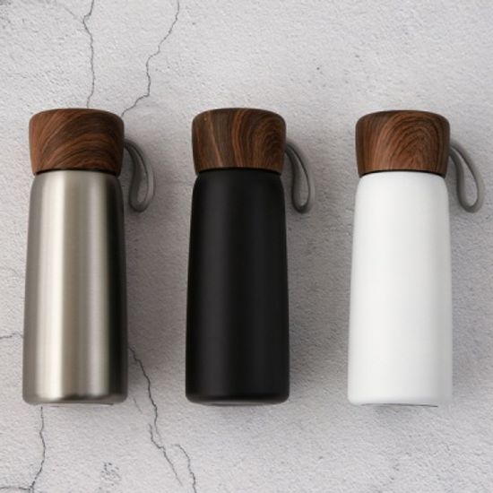 우드 진공 스텐 보온보냉 텀블러 400ml 택1