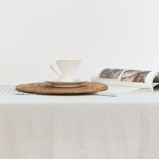자연 염색 바이오워싱 15수 린넨 식탁보