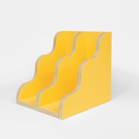 더블 웨이브 북케이스 자작나무 2단 책꽂이 (2color)
