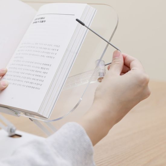 무아스 투명 와이드 접이식 프리미엄 높이조절 독서대