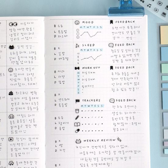 아이코닉 두들 다이어리 키스컷 테이프