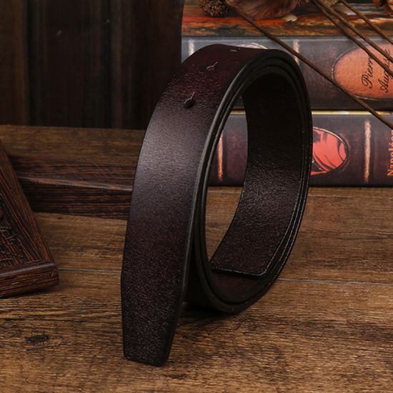 교체용 소가죽 벨트띠 브라운 남성 허리띠