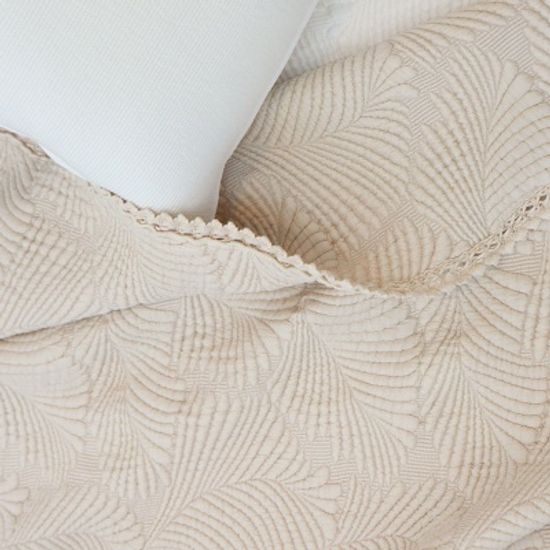 레이스누빔 풍기인견 삼중직 여름이불 겸 패드-베이지