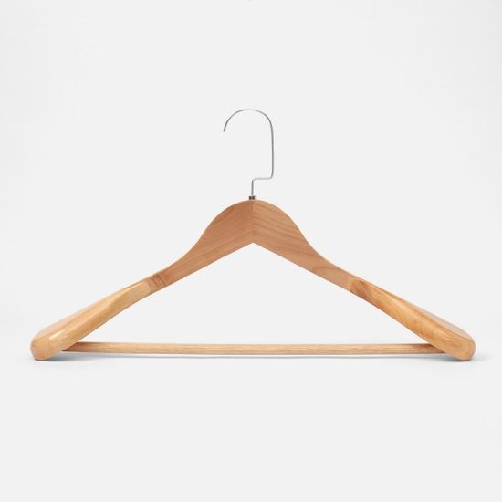 클래식 정장 원목 옷걸이(내추럴) / 남성 정장옷걸이