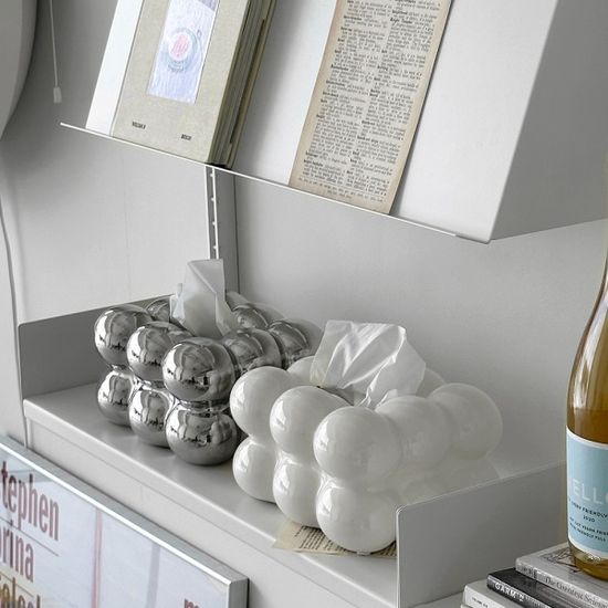 코시나 몽글몽글 도자기 휴지케이스 (실버)