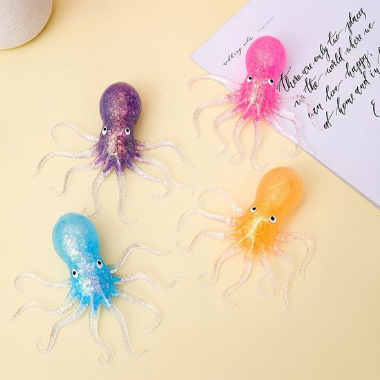 반짝 펄 문어 슬라임 스퀴시 말랑이 스트레스볼 토이