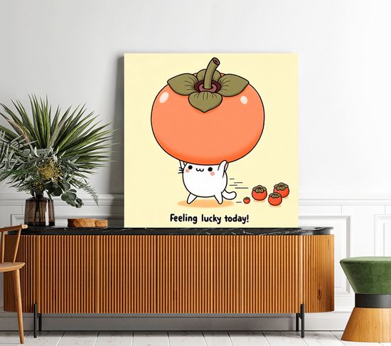 사과 귀여운 고양이 그림 인테리어 액자 팝아트 소형